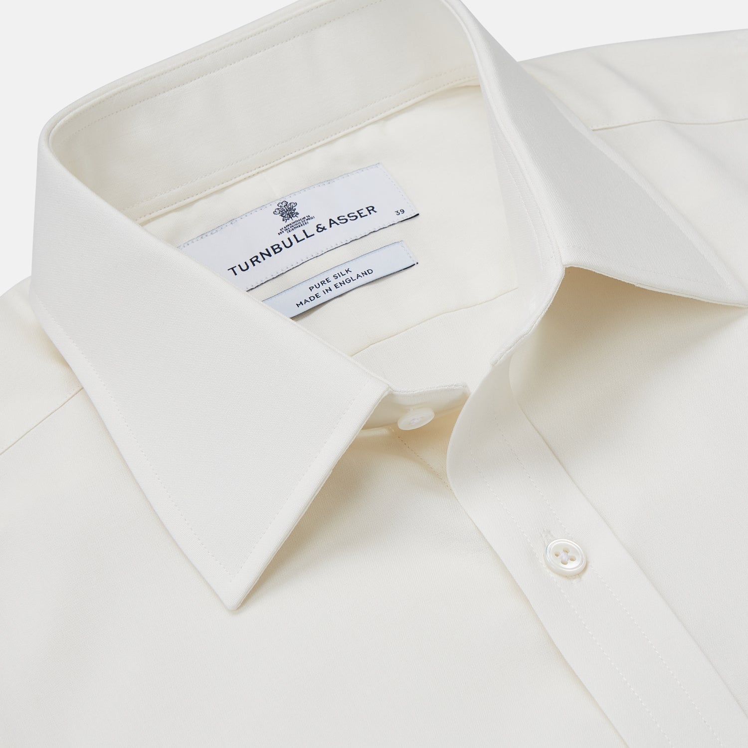 Cream Silk Tailored Fit Shirt Cream Silk Tailored Fit Shirt