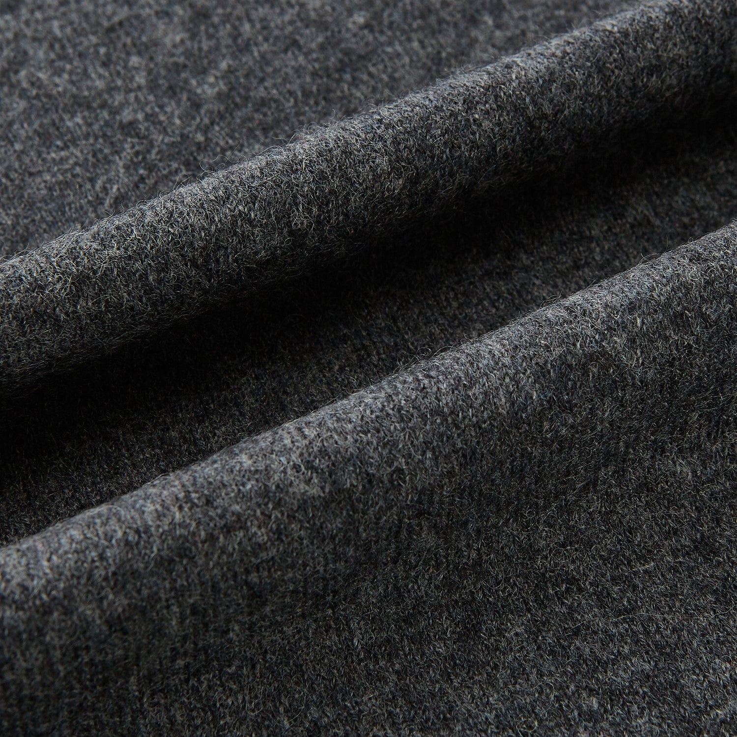 View 3 of product Plain Graphite Cashmere Knitted Scarf