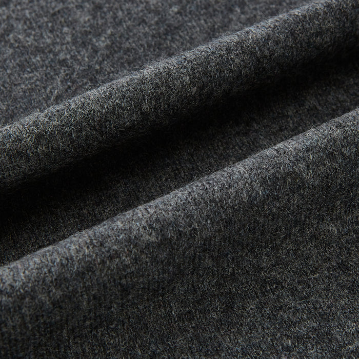 Plain Graphite Cashmere Knitted Scarf Image 2