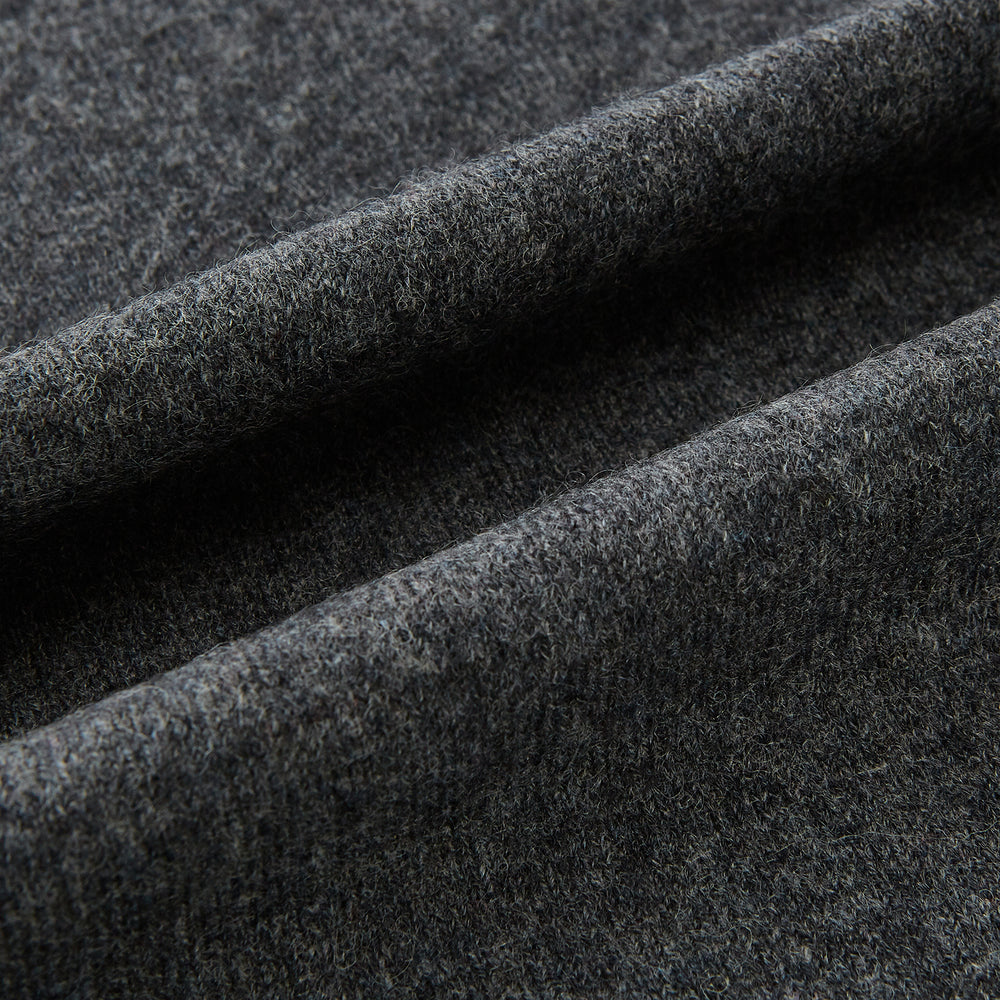 Plain Graphite Cashmere Knitted Scarf