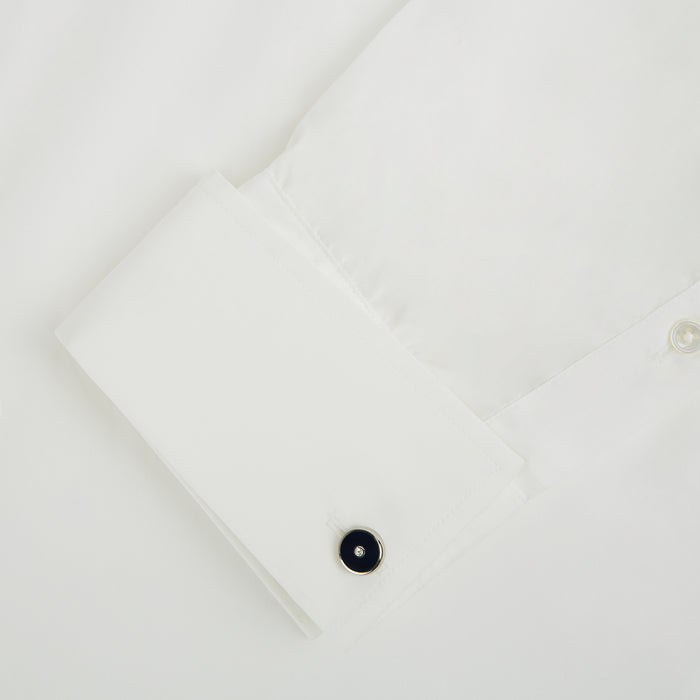 Navy Gemstone Circle Cufflinks Image 2