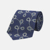 View 1 of product Navy Jacquard Silk Floral Tie