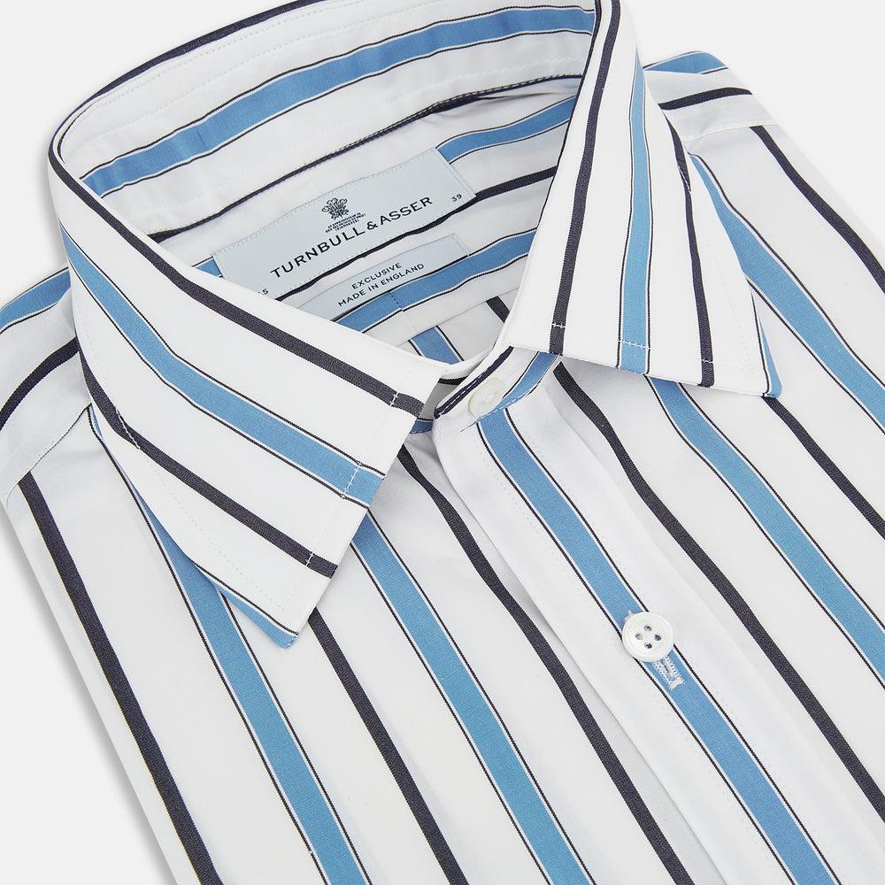 Sky Blue Multi Candy Stripe Mayfair Shirt