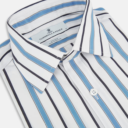 Sky Blue Multi Candy Stripe Mayfair Shirt Image 1
