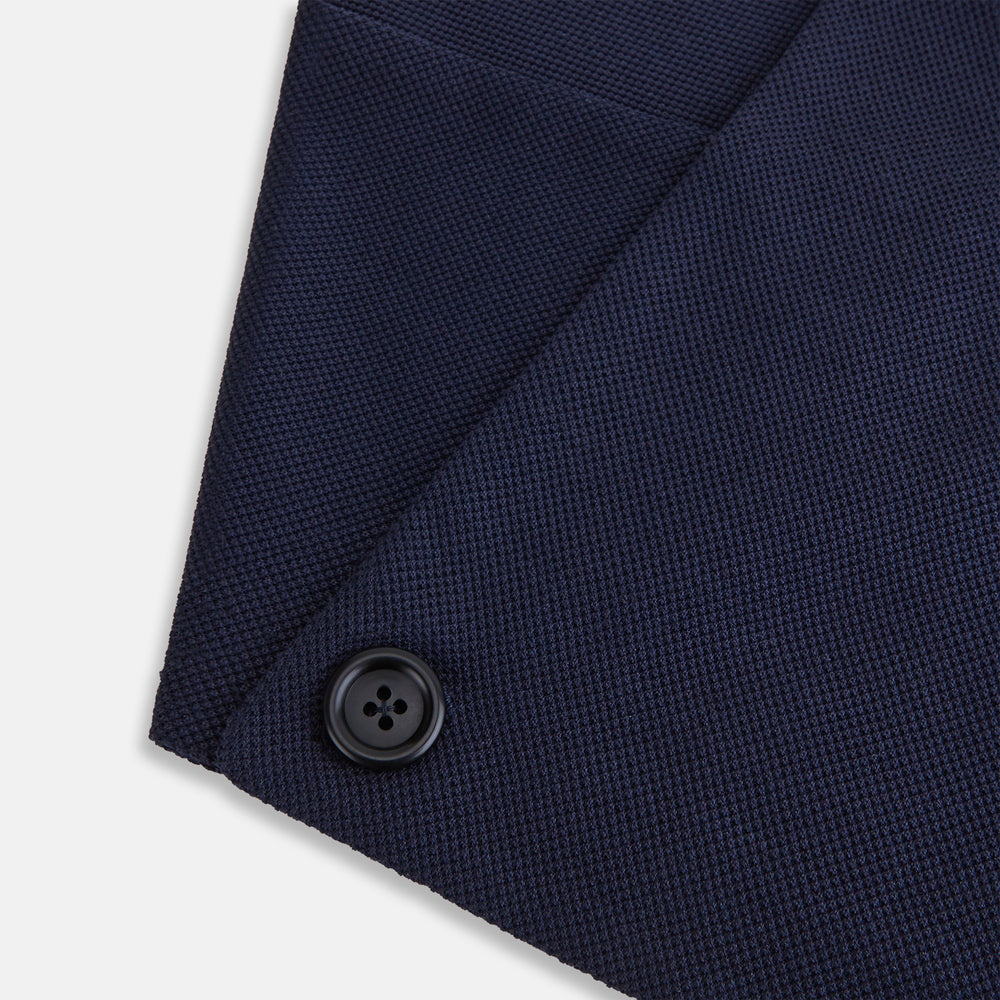 Navy Silk and Cotton Neck Warmer
