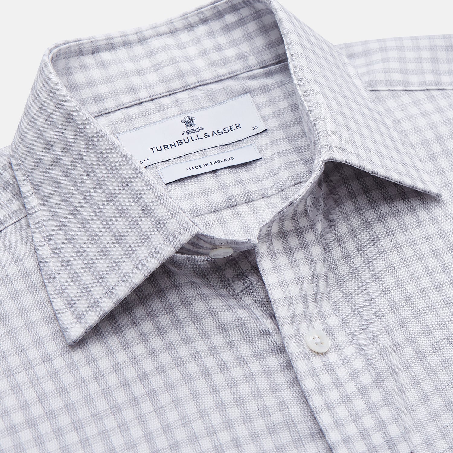 View 2 of product Grey Check Cotton Melange Regular Fit Mayfair Shirt