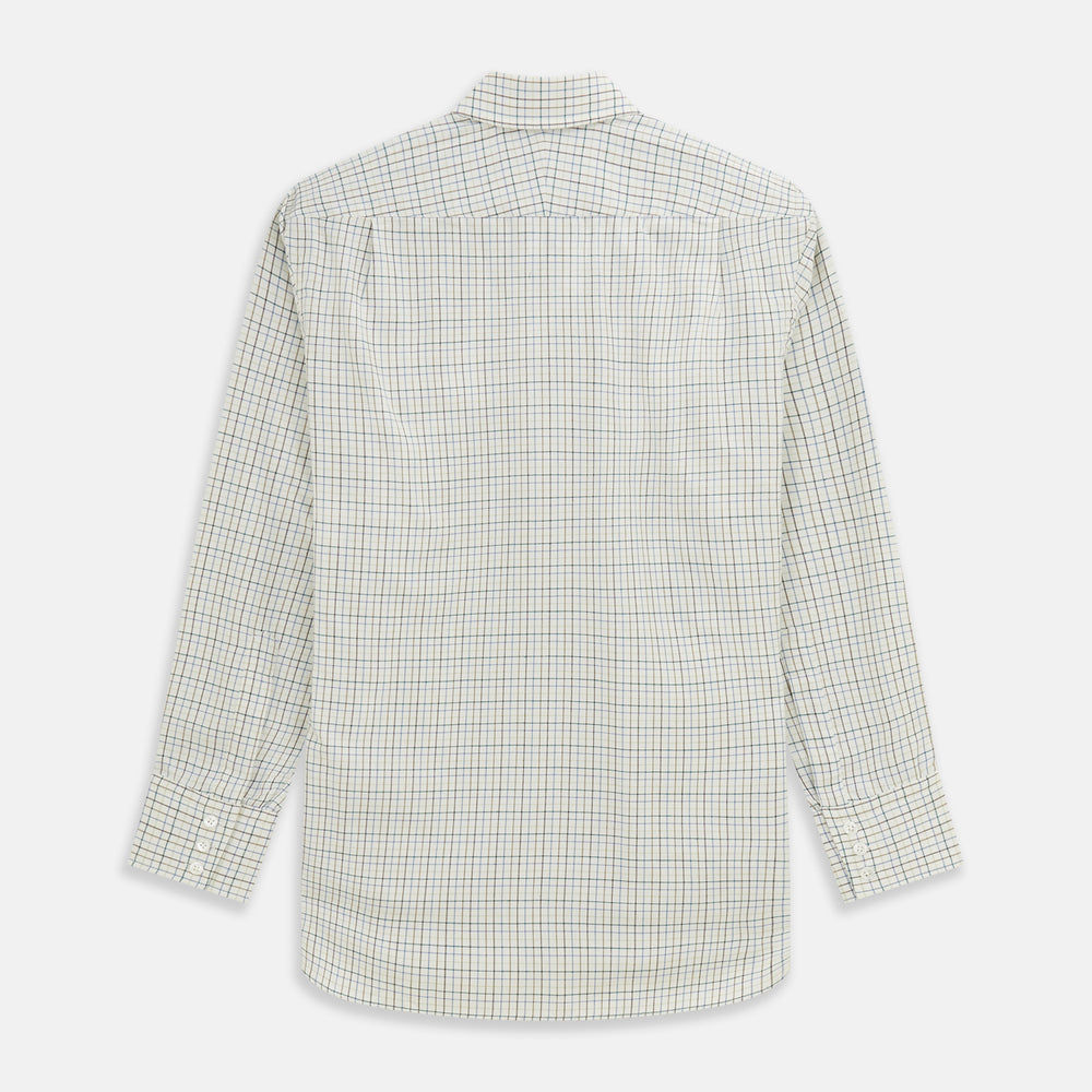 Green Tattersall Check Cashmerello Regular Fit Mayfair Shirt