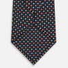 View 3 of product Navy and Orange Geometric Motif Silk Tie