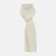 Ivory Rib-Knit Cashmere Scarf