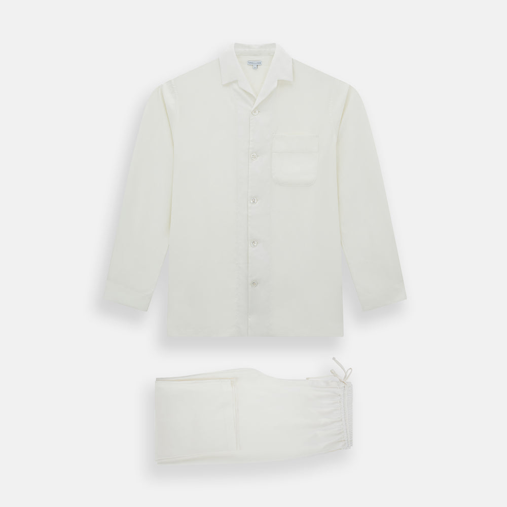 Cream Silk Pyjama Set