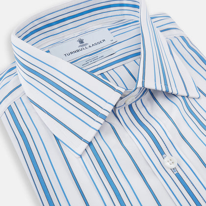 Blue Multi Stripe Mayfair Shirt Image 1