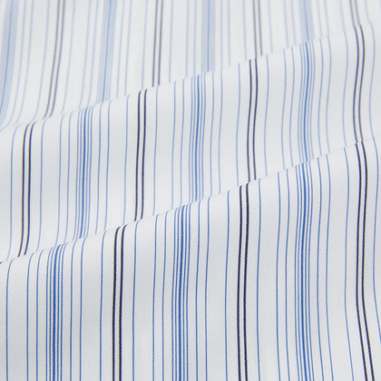 Navy and Blue Multi Stripe Mayfair Shirt Image 5