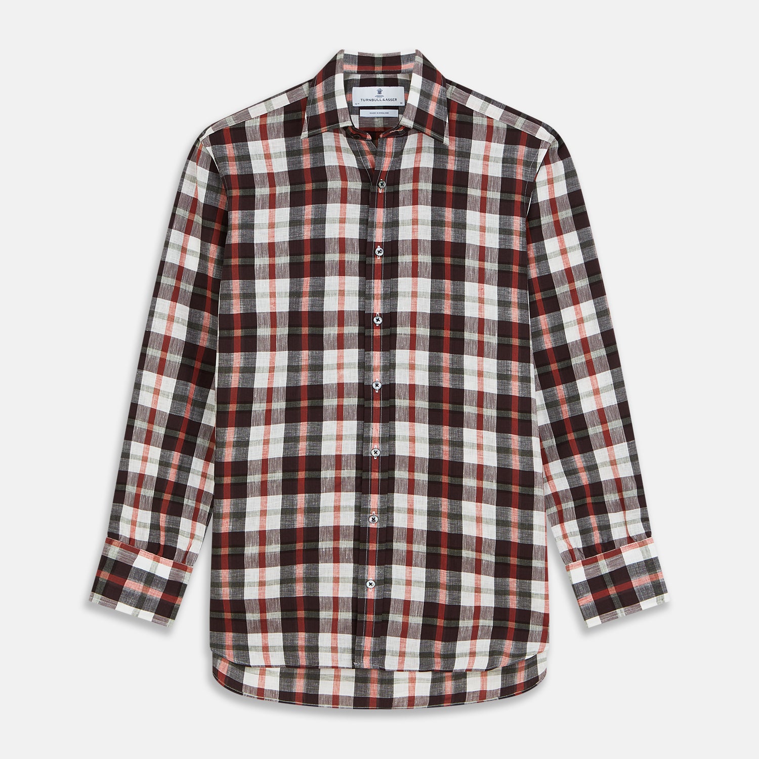 View 1 of product Black Multi-check Linen Blend Regular Fit Mayfair Shirt