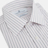 Midnight Blue and Red Ticking Stripe Mayfair Shirt