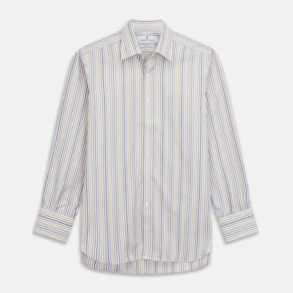 Yellow Multi Stripe Cotton Fabric