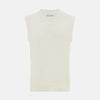 White Cashmere V-neck Vest