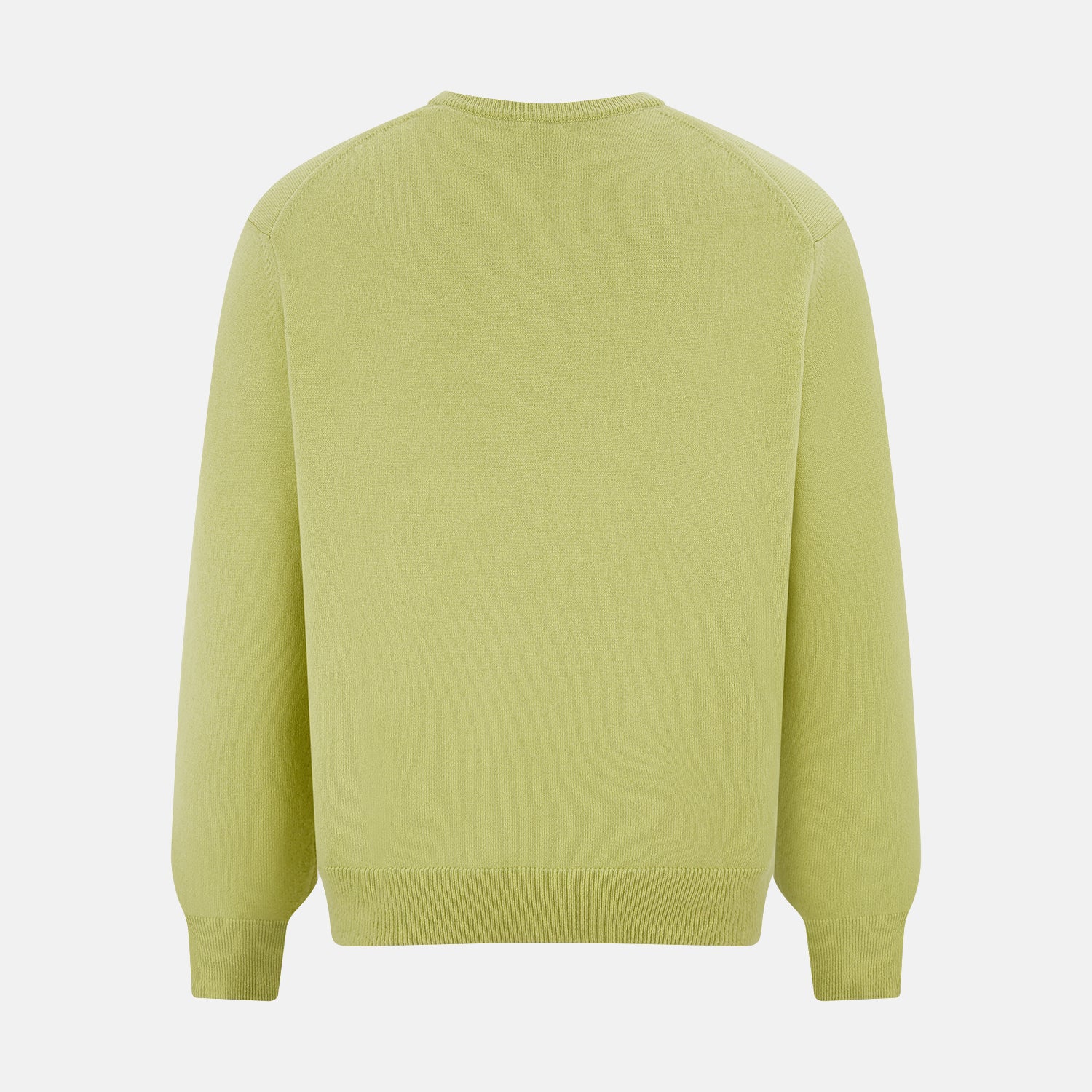 View 3 of product Melon Green Cashmere V-Neck Jumper