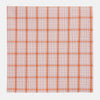 View 1 of product Hand Rolled Orange Graph Overlay Check Handkerchief