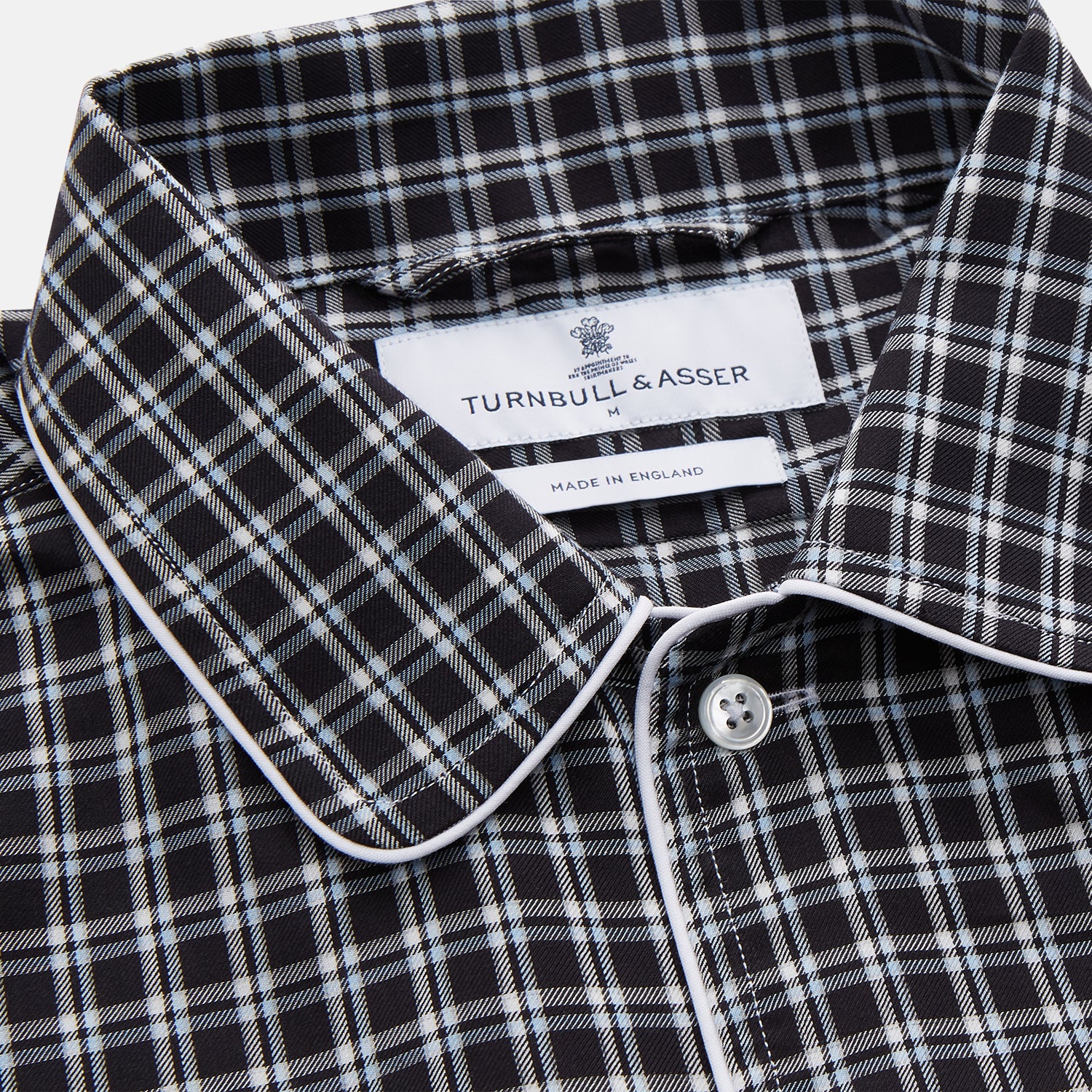 View 3 of product Black Multi Check Cotton Blend Sussex Nightshirt