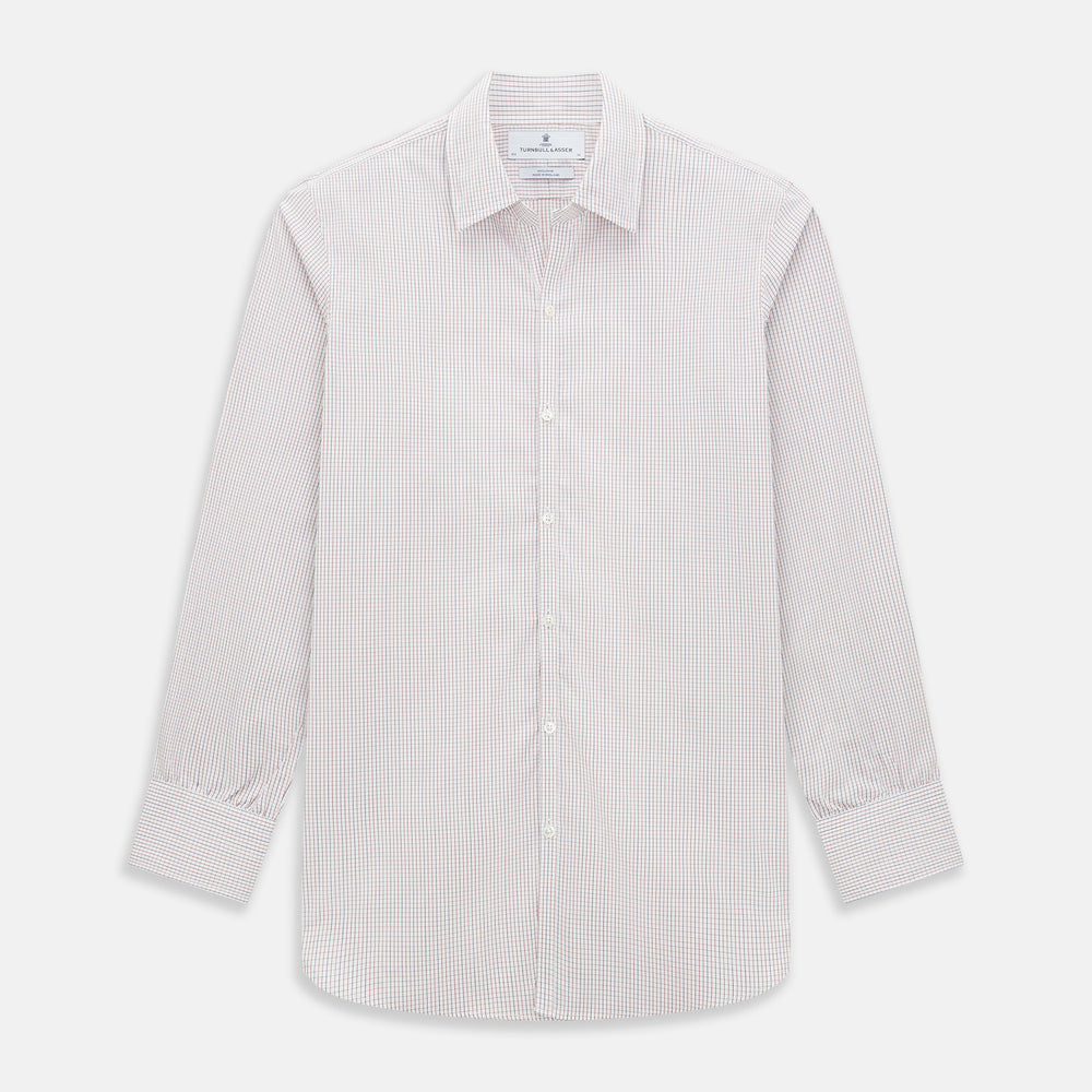 Red and navy Check Windsor Shirt