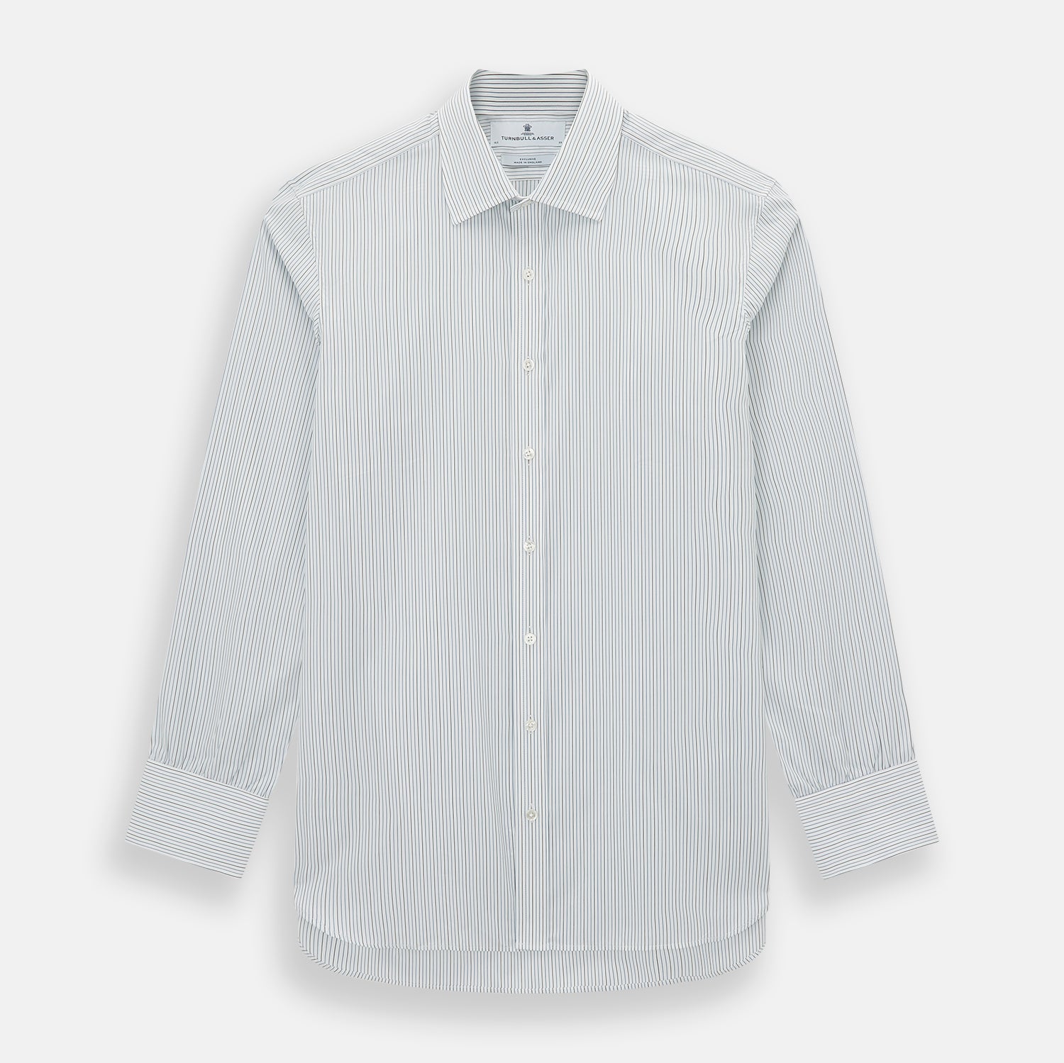 View 1 of product Navy and Brown Pinstripe Mayfair Shirt