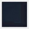 View 4 of product Navy and Blue Stripe Silk Pocket Square