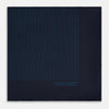 Navy and Blue Stripe Silk Pocket Square