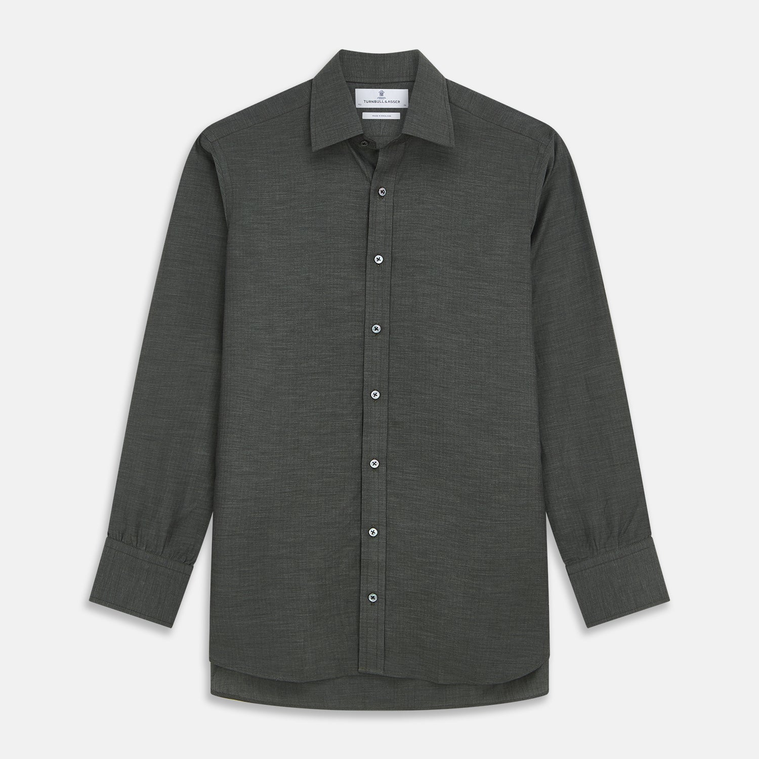 View 1 of product Dark Green Cotton Melange Regular Fit Mayfair Shirt