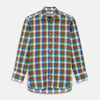 Green and Pink Multi-check Cotton Blend Regular Fit Mayfair Shirt