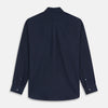 View 5 of product Navy Weekend Fit Nevis Cotton-Cashmere Shirt With Dorset Collar And 1-Button Cuffs
