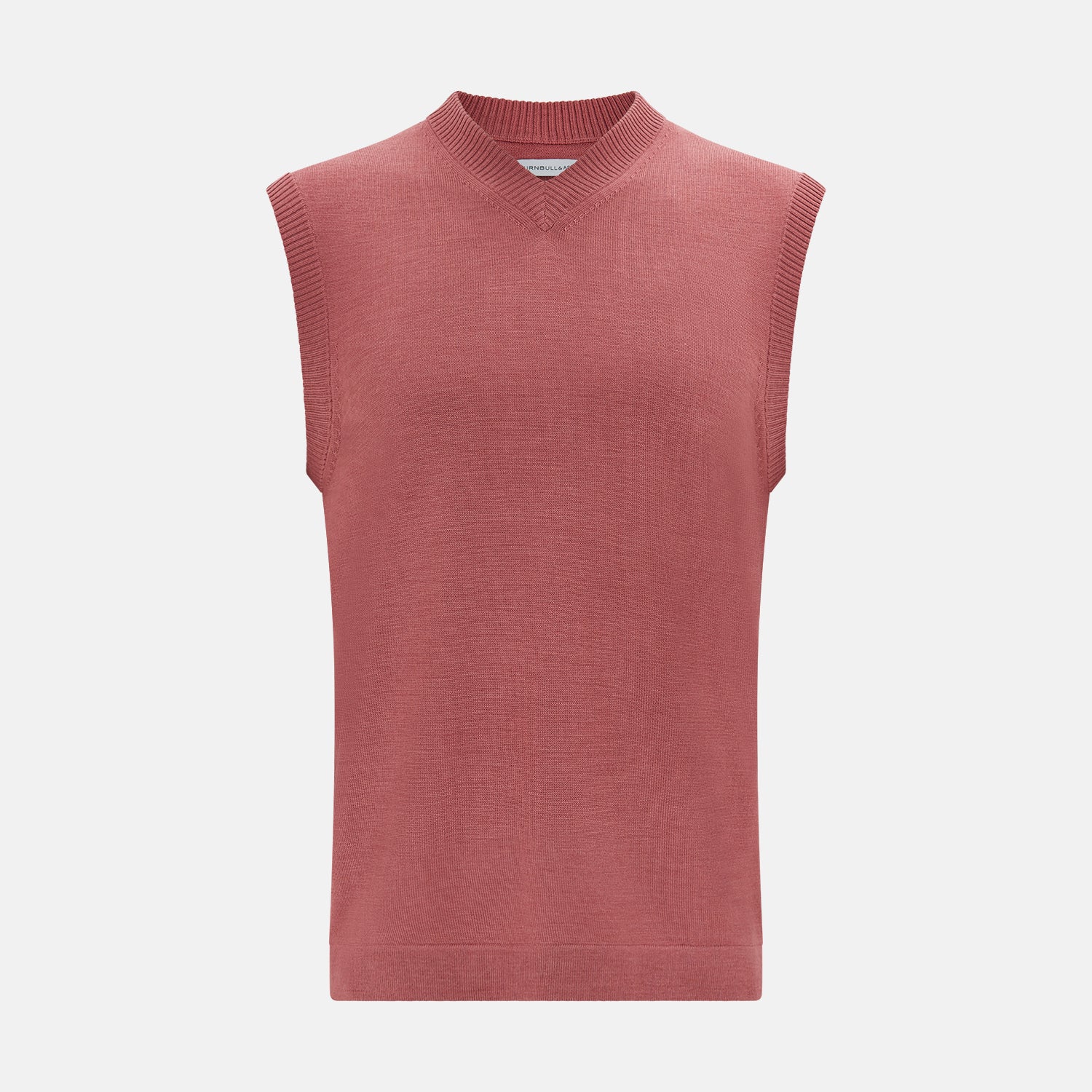 View 1 of product Antique Pink Fine Merino V-Neck Vest