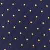 View 4 of product Navy Spot Woven Herringbone Silk Tie