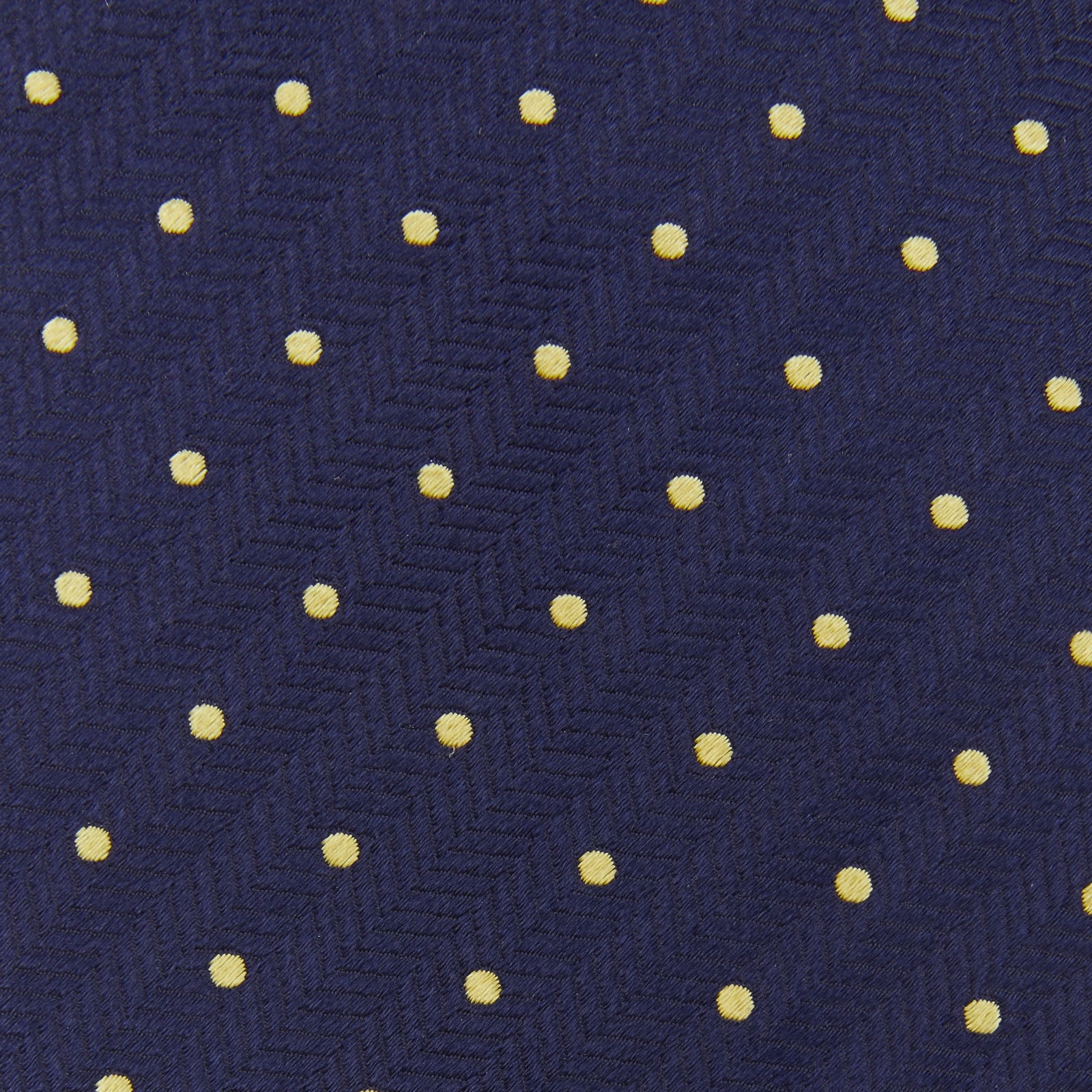 View 4 of product Navy Spot Woven Herringbone Silk Tie