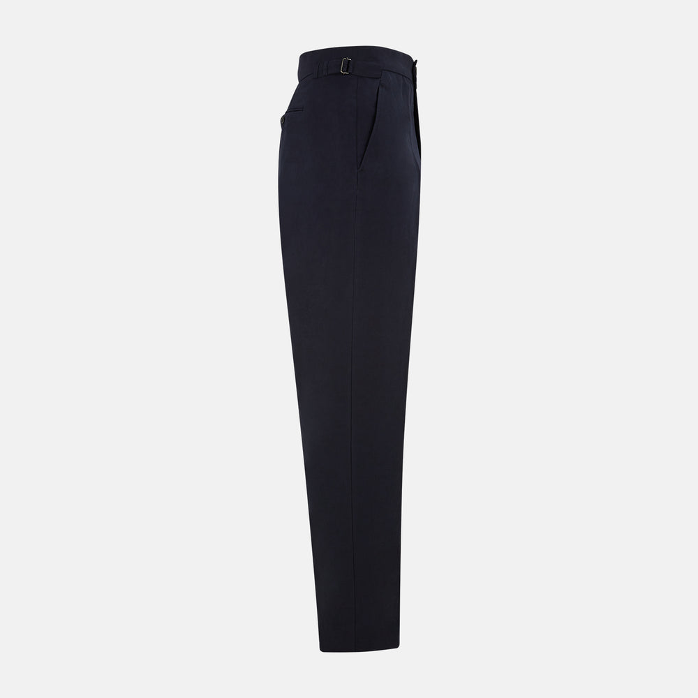 Navy Linen Henry Trousers