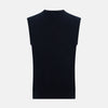 View 3 of product Navy Cashmere Round Neck Vest