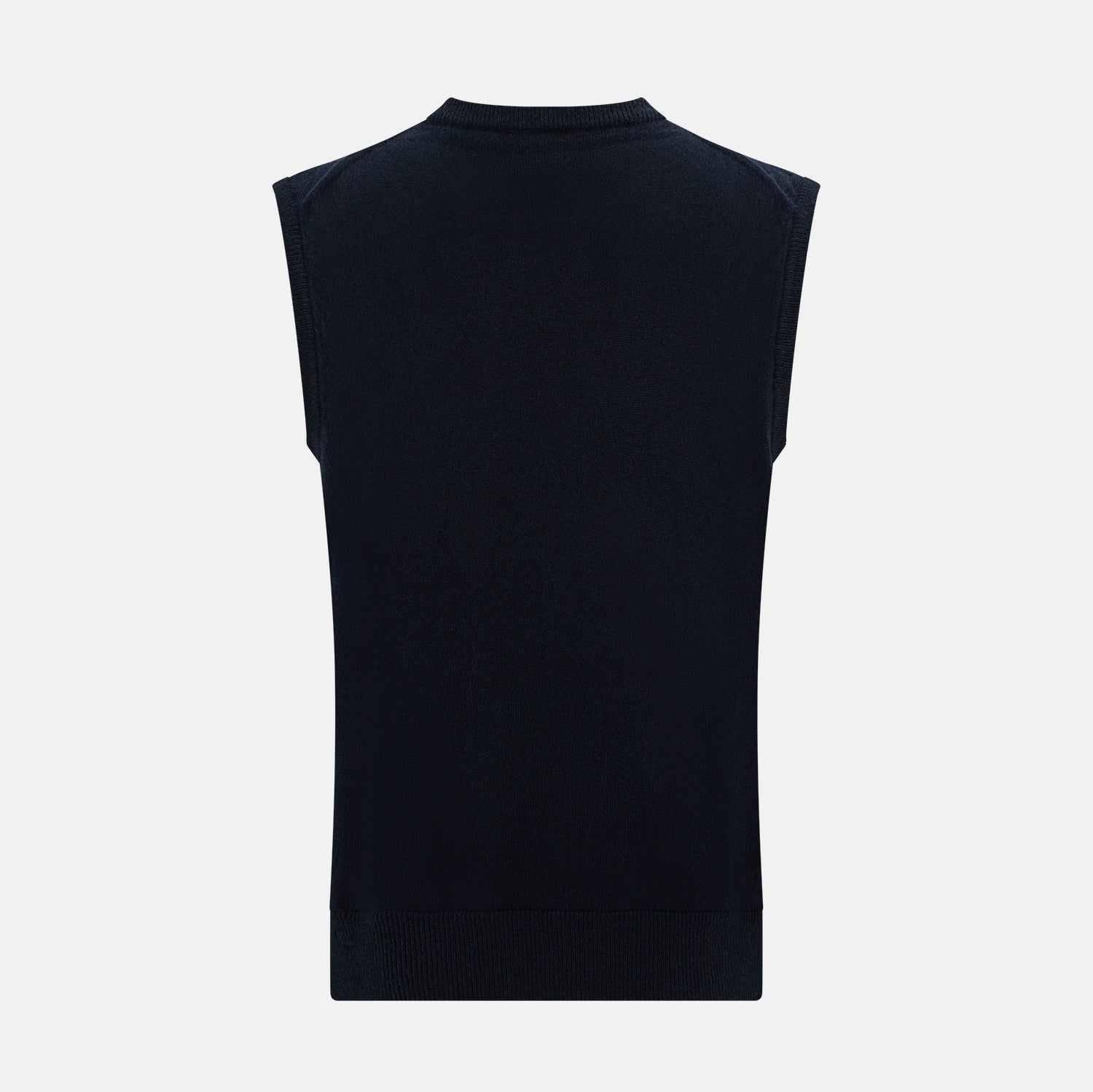 View 3 of product Navy Cashmere Round Neck Vest