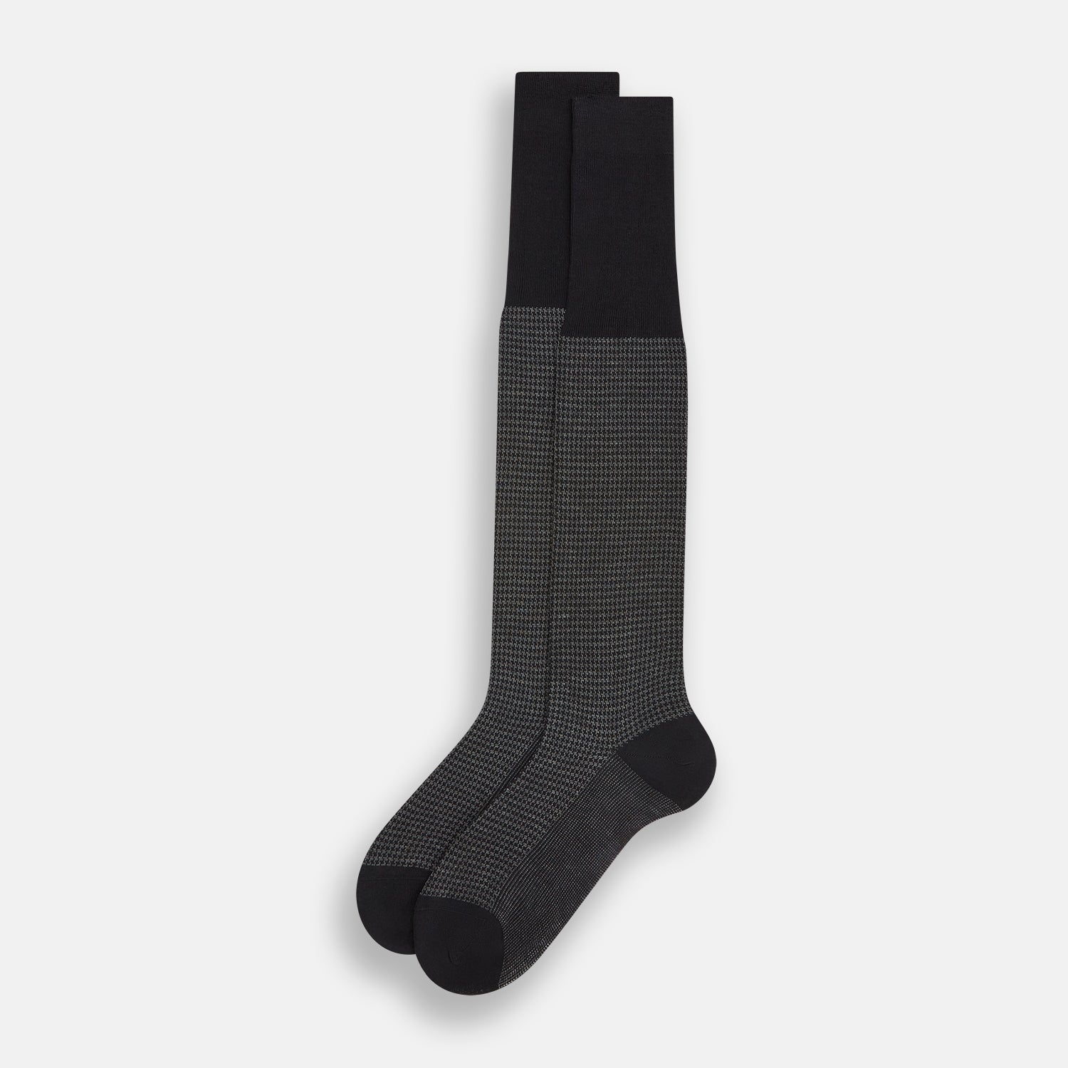 View 2 of product Charcoal Melange Houndstooth Long Socks