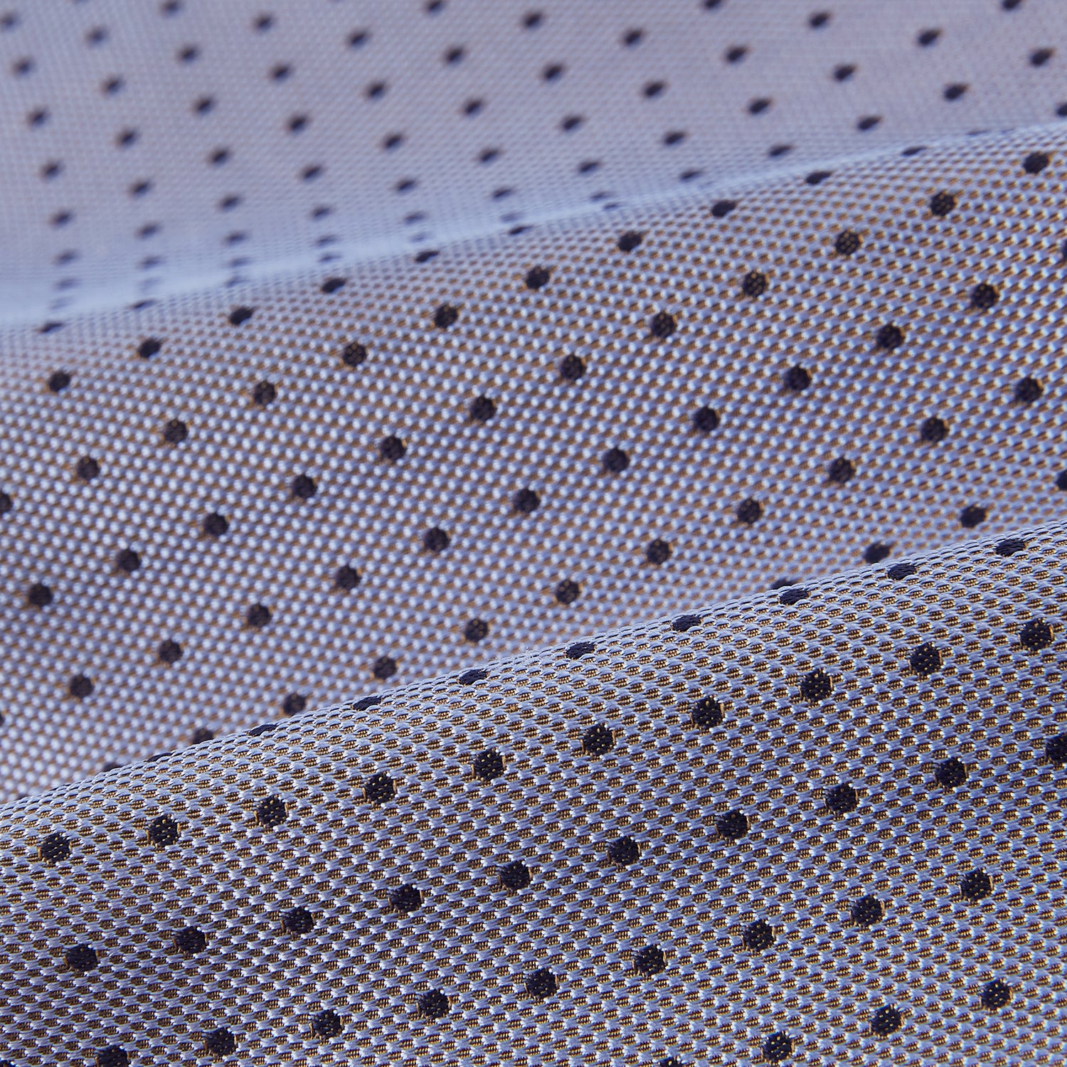 View 4 of product Navy and Light Blue Micro Dot Silk Cravat