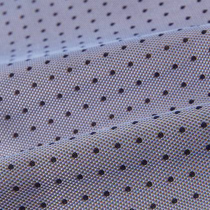 Navy and Light Blue Micro Dot Silk Cravat Image 3