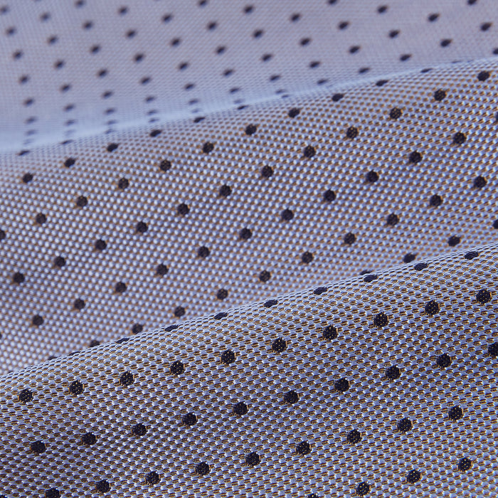 Navy and Light Blue Micro Dot Silk Cravat Image 3