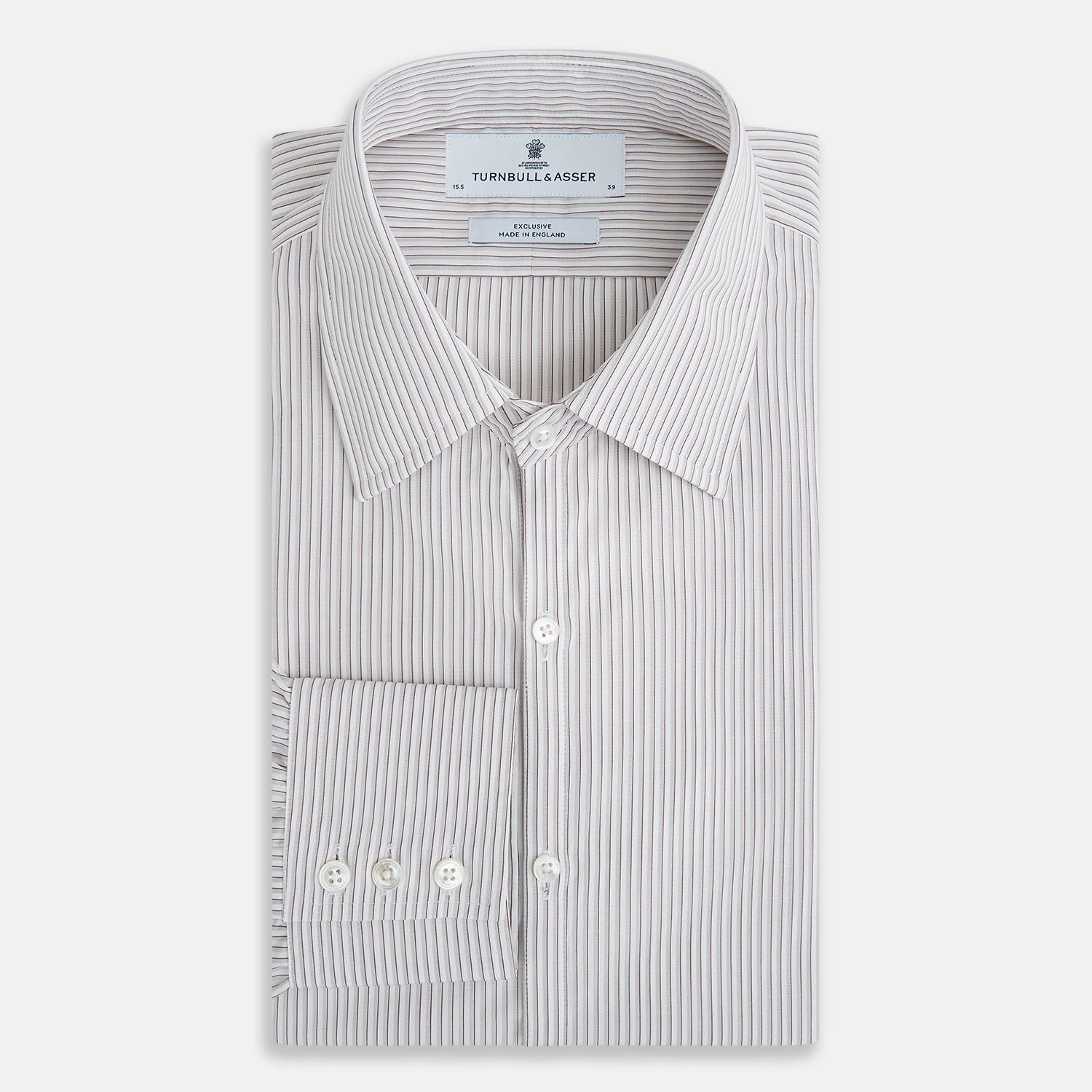 Coffee and Grey Shadow Pinstripe Westminster Shirt