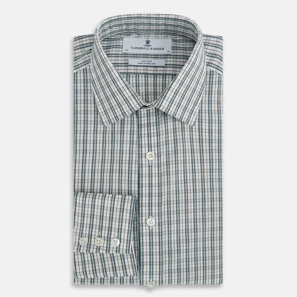 Forest Green Multi Check Mayfair Shirt Image 4