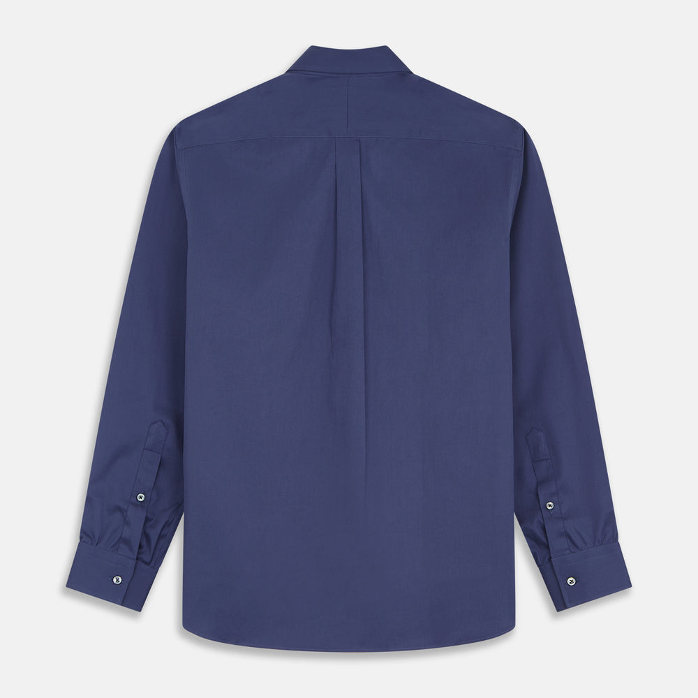 Blue Piece Dyed Weekend Fit Suffolk Shirt