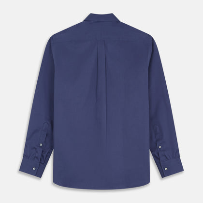 Blue Piece Dyed Weekend Fit Suffolk Shirt Image 6