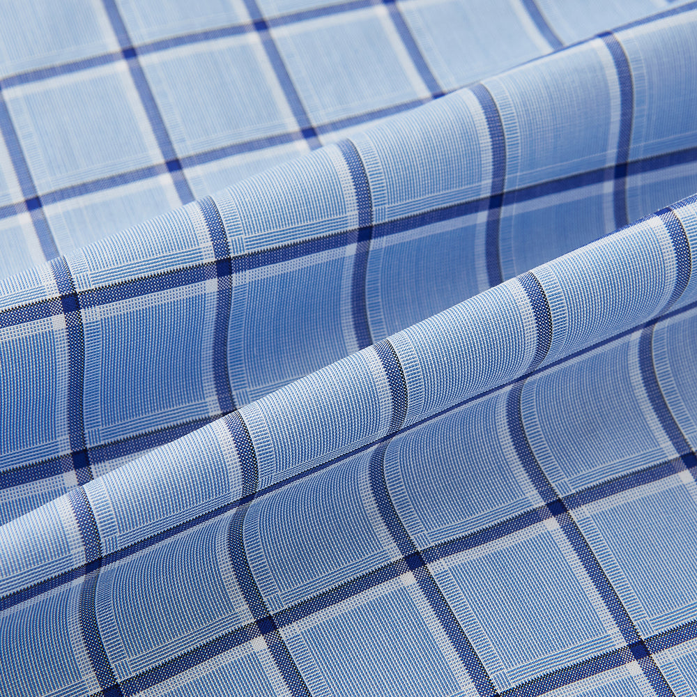 Blue and Navy Windowpane Mayfair Shirt