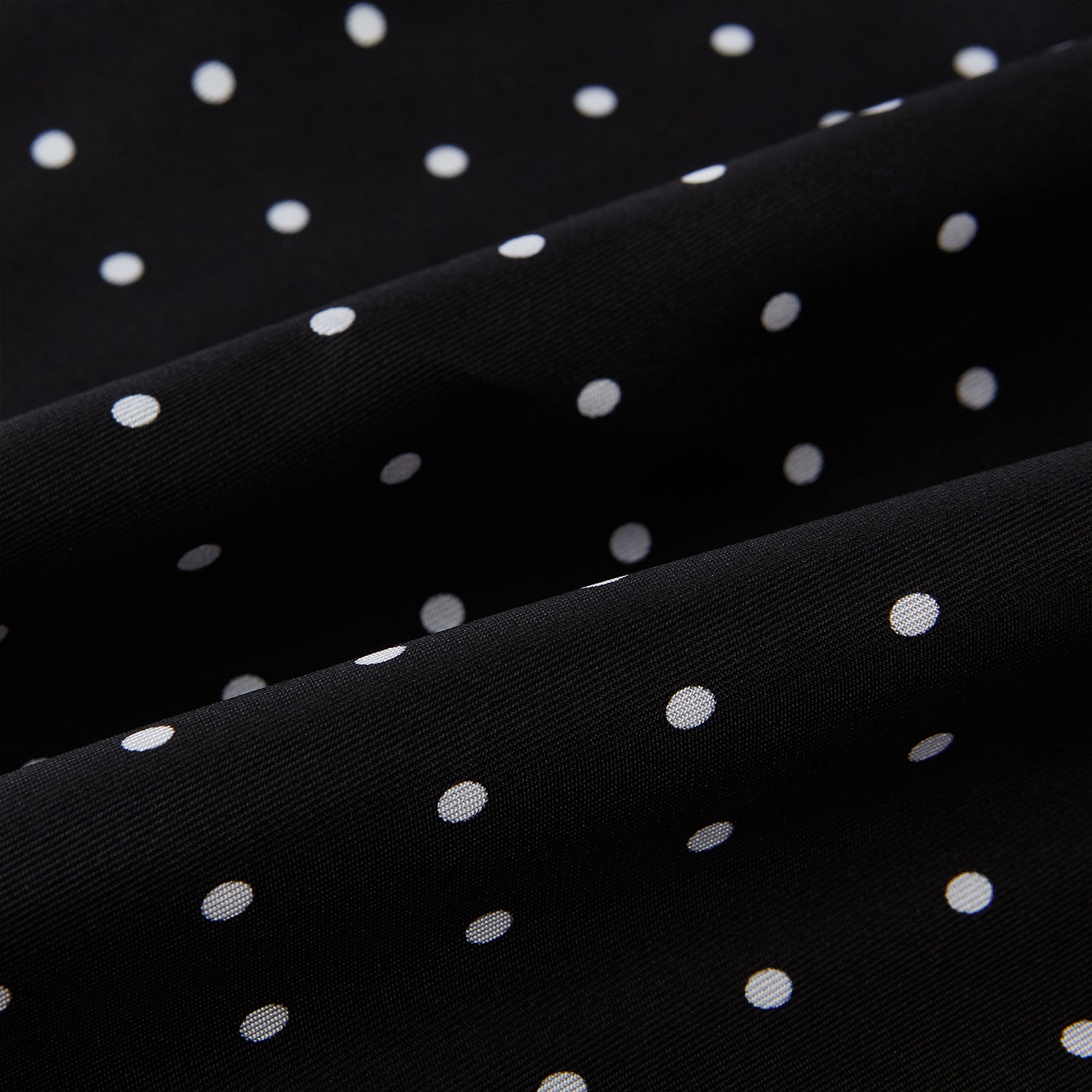 View 3 of product Black and White Spotted Silk Scarf