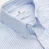 View 2 of product Pale Blue Stripe Weekend Fit Hayne Shirt With Dorset Collar And 1-Button Cuffs