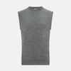 View 1 of product Ash Grey  Cashmere Round Neck Vest