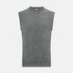 Ash Grey  Cashmere Round Neck Vest