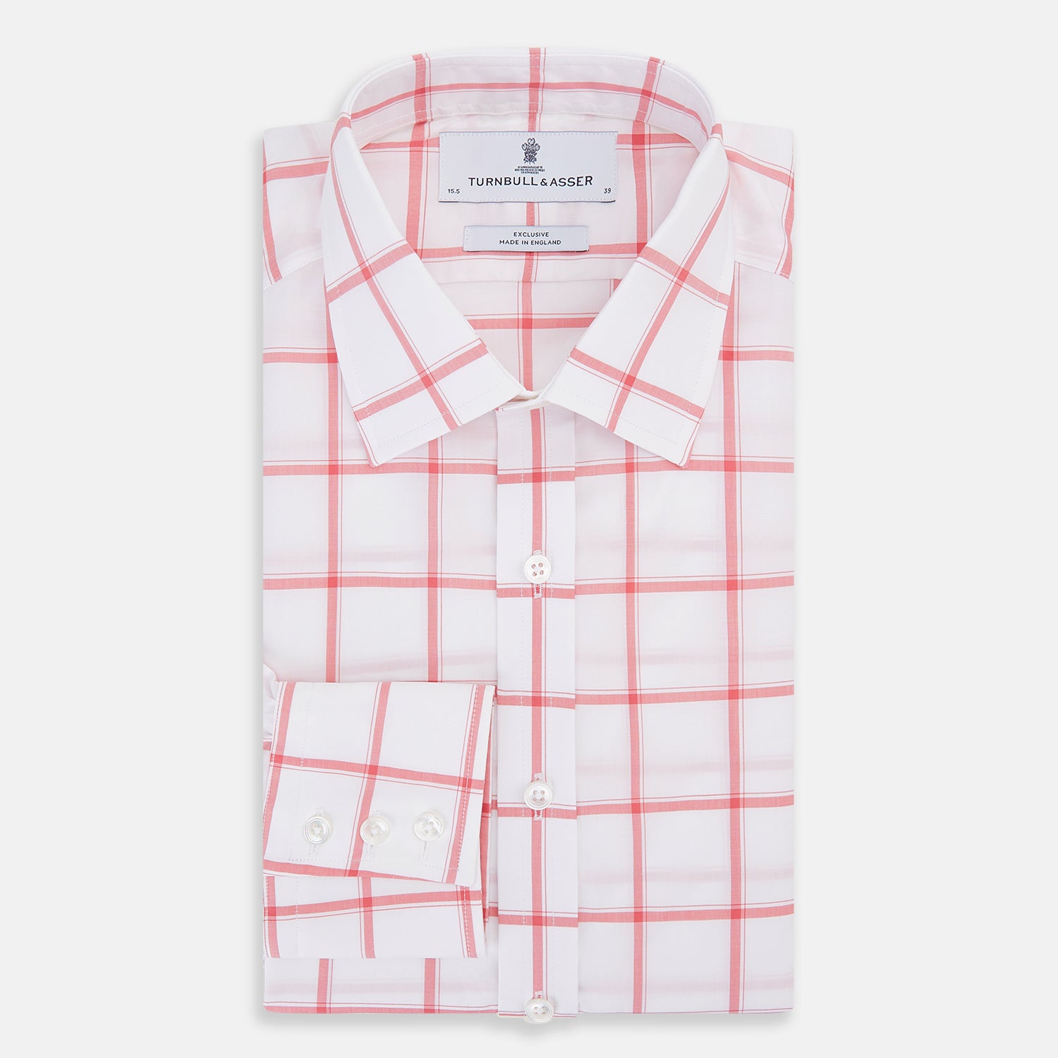 View 5 of product Coral Grid Check Mayfair Shirt